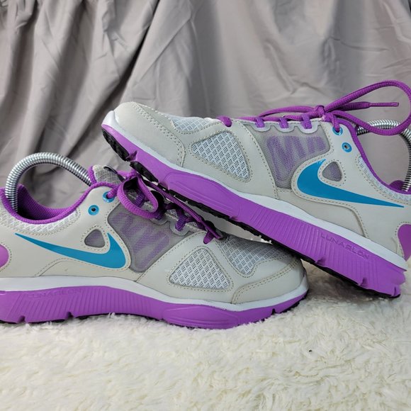 Nike Lunar Forever 2 Training Running Sneaker Women's Size 7.5 Gray Purple - Picture 9 of 16